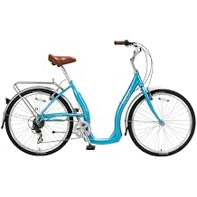BIRIA Easy Boarding 7 Speed Step Through Cruiser Bicycle 18 Blue