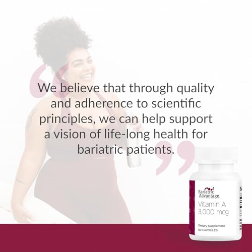 Bariatric Advantage Vitamin A 3,000 mcg - for Bariatric Surgery Patients - Easy-Digest Mini Capsules - Vitamin A Supplements - Eye Health Support* - 60 Count (2 Pack) - Image 7