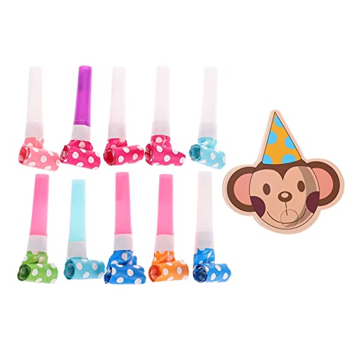 GALPADA 10juegos Sopladores Infantiles Para Fiestas Silbatos Dibujos Animados Matracas y Bocinas Accesorios De Fiesta Mono