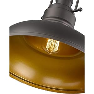 zeyu Farmhouse Pendant Light 1 Light Industrial Hanging Light Fixture 11 inch Oil Rubbed Bronze Finish 016 1 ORB