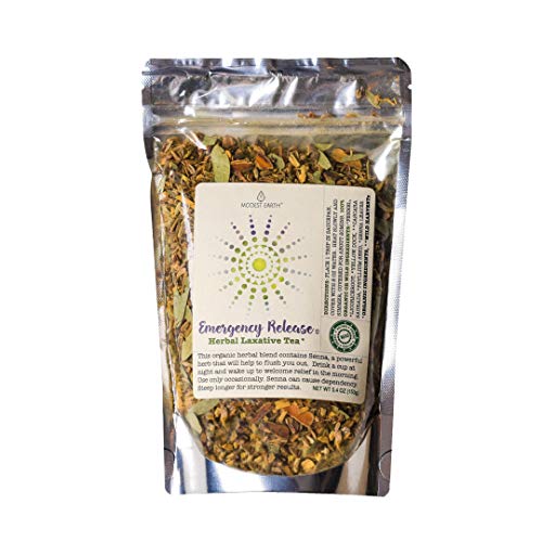 Modest Earth Emergency Release Herbal Laxative Tea | Colon Cleanse, Digestion, Weight Loss and IBS Relief | Aids Constipation, Bloating, Cramps, Metabolism | No Caffeine 100% Wild-Harvested Loose Leaf