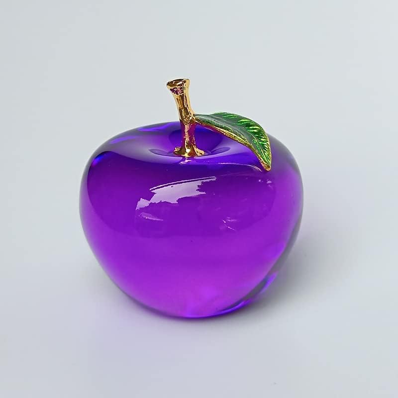Crystal Ornament Fruits Glass Purple Fruit Figurine Handmade Art Gift for Christmas Birthday Ornament