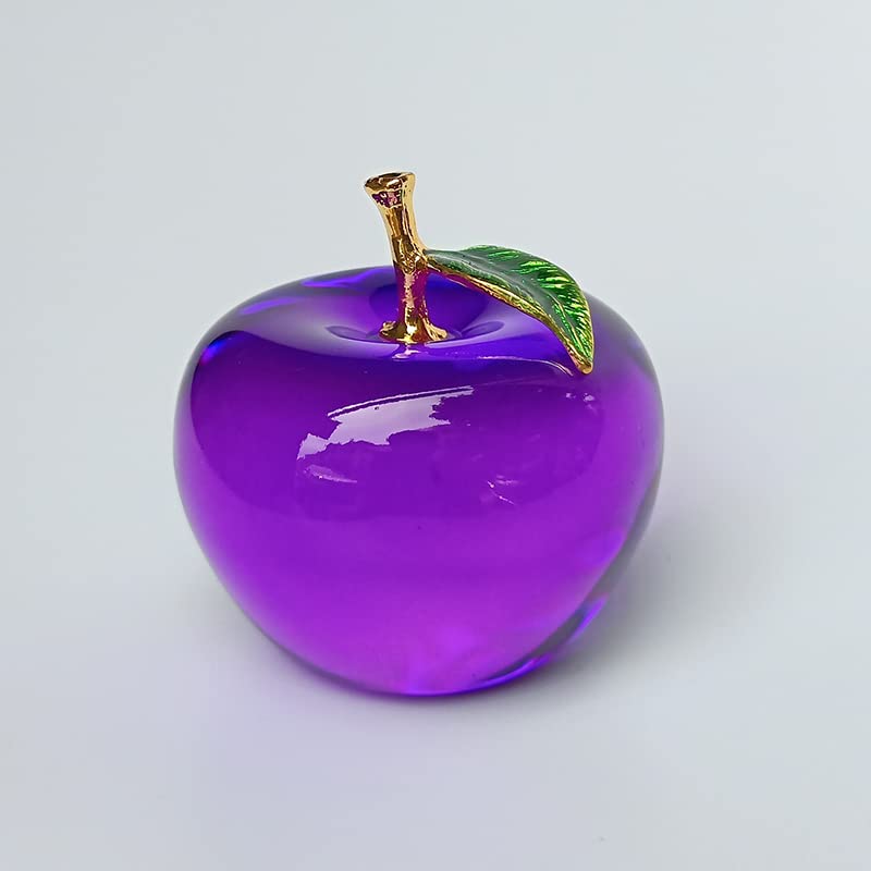 Fruits en verre violet en cristal pour embellir un meuble salon terne