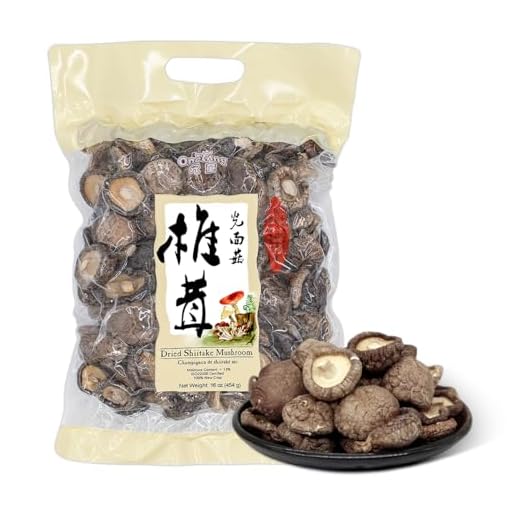 ONETANG Dried Shiitake Mushrooms 16 Oz, Rehydrate Quickly, Soft Texture, Fresh Flavor, Stemless, Vacuum Sealed, No Add, 2023 New Black Mushrooms 1 LB (Holiday Gifts)