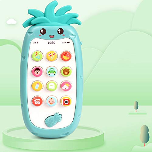Tempaty Brinquedo para celular com música leve e sons de silicone mordedor de bebê multifuncional br