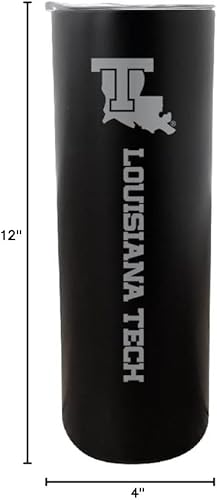 Miniatura 6 de Louisiana Tech Bulldogs - Vaso delgado de acero inoxidable con aislamiento de 20 onzas, color morado