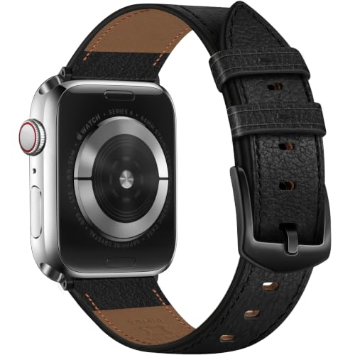 Image of Genuine Leather Watch Band Men Compatible with Apple Watch