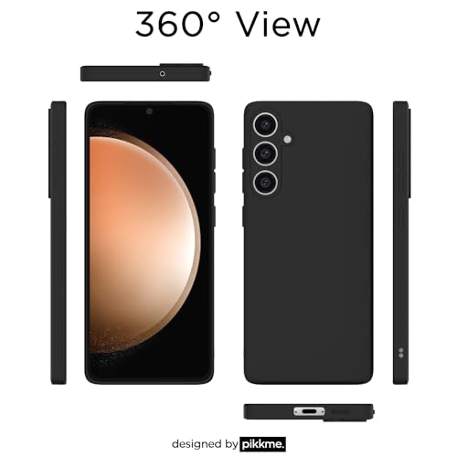 Image of Outlouders Back Cover for Samsung Galaxy S23 FE 5G | Camera Protection | Durable Soft Matte Silicone Bumper Case (Black)
