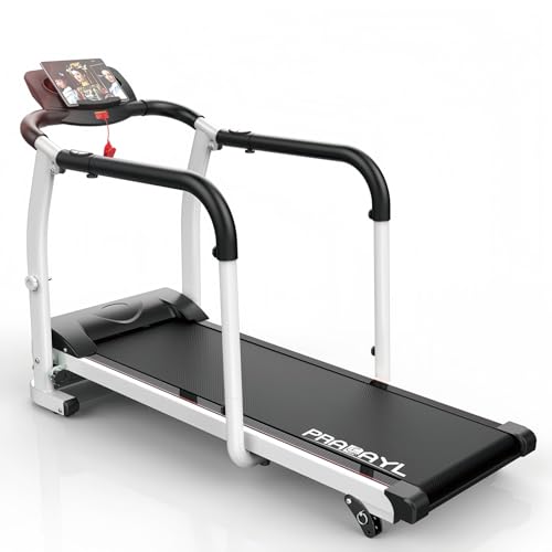 Image of Walking Treadmill for Senior - Senior Treadmill with Long Handrails - Foldable Treadmill for Home with Recovery Fitness Exercise Machine for Elder with Heart Rate Monitor