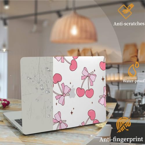 Funda MacBook Air 13 A1466 con bolsa y protector de teclado diseño cerezas 2
