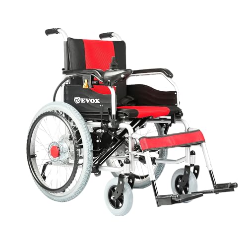 Image of EVOX Electric Wheel Chair With Battery Capacity 20AH, Range 15-20 km per Charge, Load Carrying Capacity - 100 Kg Lithium Ion Battery With Electromagnetic brakes Specially-abled & Old Age WC-101E, 1 Year Warranty