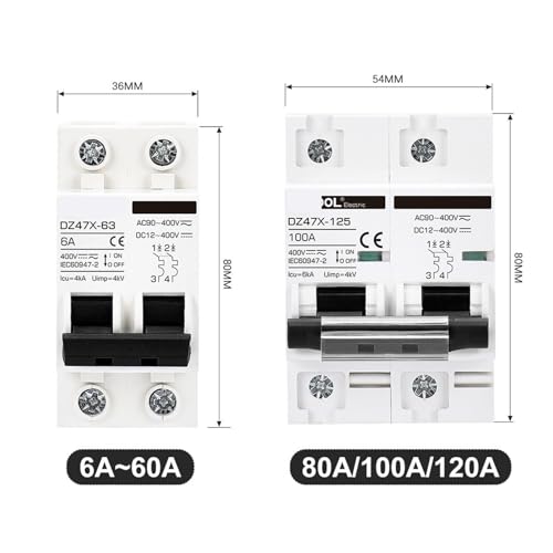 Disyuntor de CC 100A interruptor magnetotérmico solar 400V proteccion sobrecarga 2