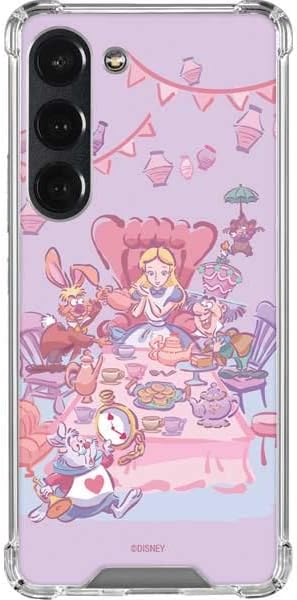 Skinit Clear Phone Case Compatible with Galaxy S23 - Officially Licensed Disney Alice in Wonderland (Animated) Mad Tea Party Design