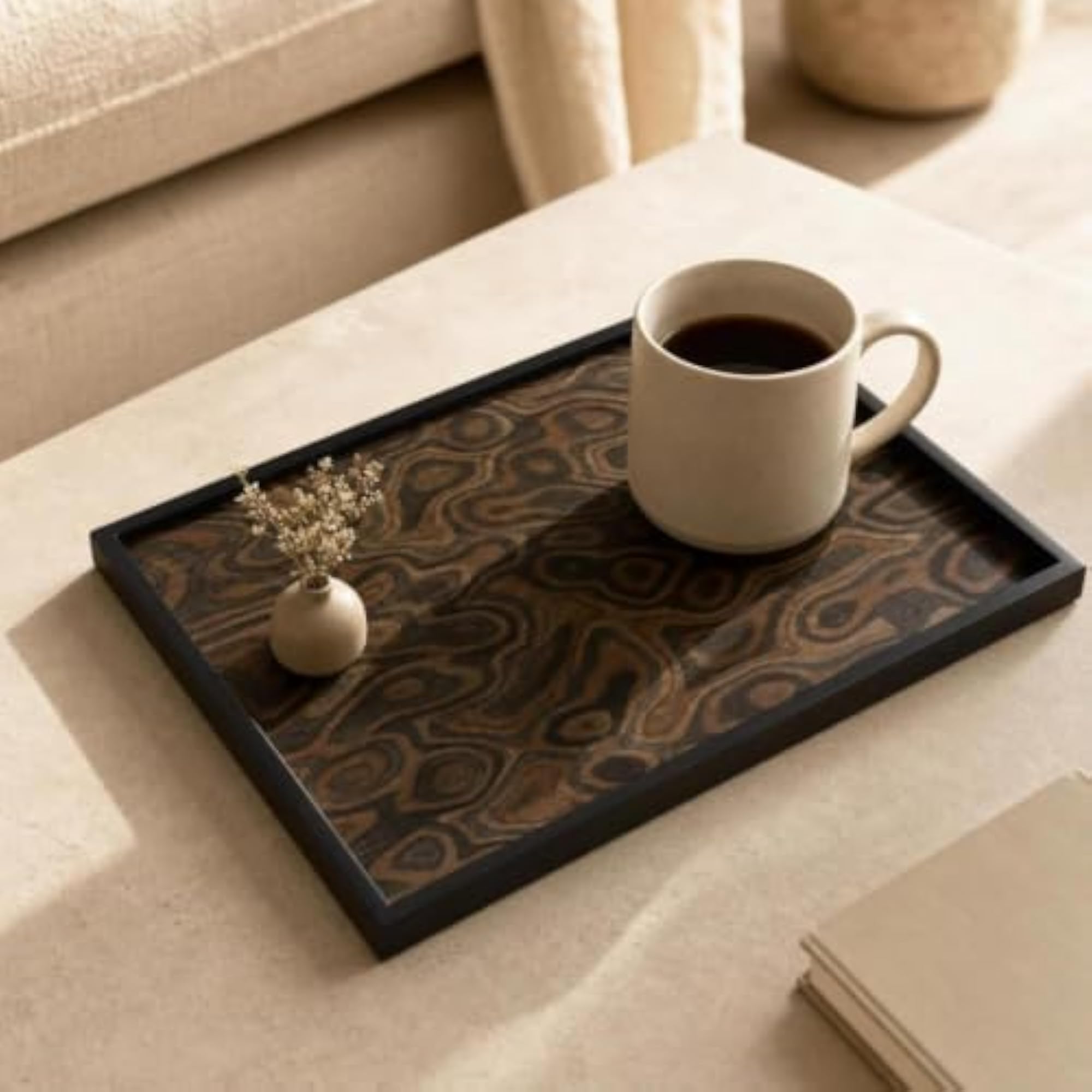 Rectangular Wooden Tray, Small Decorative Tray