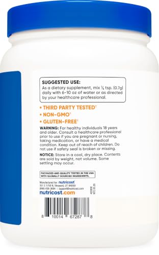 Image of Nutricost Potassium Chloride Powder 1kg - Gluten Free, Non-GMO (Pack of 2)