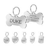 Placas de identificación personalizadas de acero inoxidable para mascotas