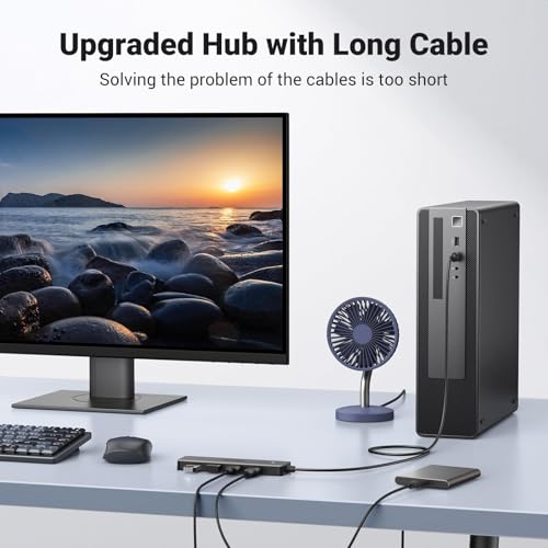 image for UGREEN USB 3.0 Hub, 4 Ports USB A Splitter Ultra-Slim USB Expander for