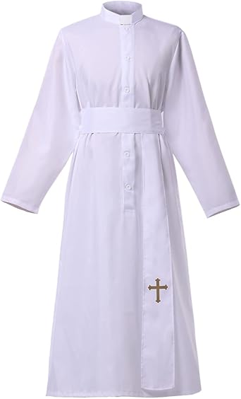 COSDREAMER Mens Clergy Robe Preacher Cassocks Mens Praise Worship Robes