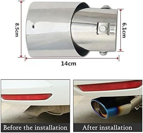 Embout d'échappement en acier inoxydable bleu premium pour votre Toyota Hilux - 3