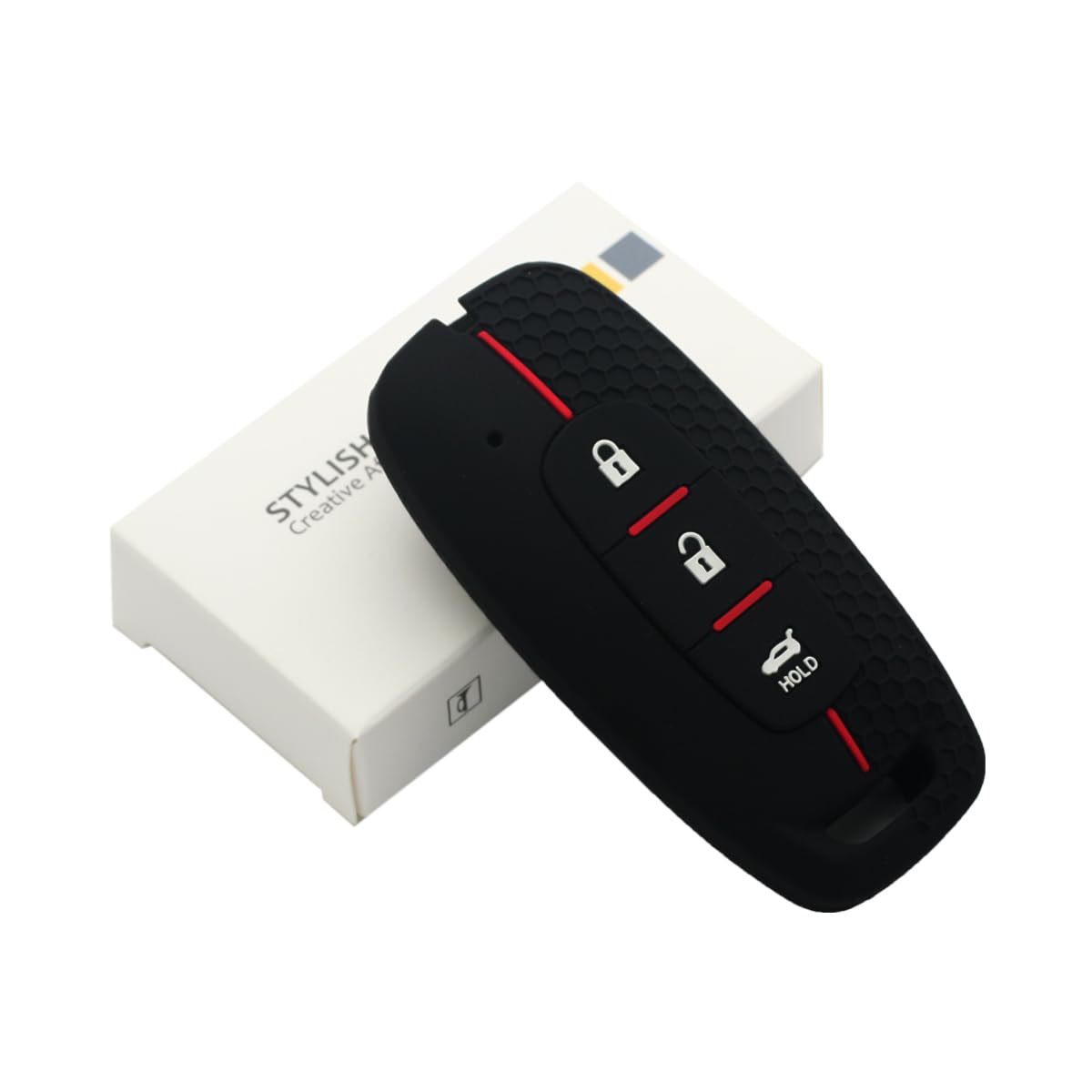 BROVACS Silicone Cover Protector Case Holder Skin Jacket Compatible with NISSAN 3 Button Smart Remote Key Fob CV9509 Black - Image 4