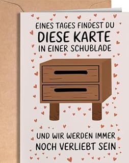 Jubiläumskarte Für Männer, Frauen mit Umschlag - Karte Liebe - Liebeskarte Für Jahrestag - Ich
