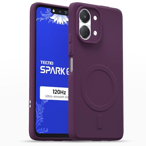 Image of Back Cover Tecno Spark Go 3 4G | MagFit Ring Design (Non-Magnetic) | Shockproof Case | Anti-Slip Grip | Raised Camera Edges | Slim Protective Case for Tecno Spark Go 3 4G (Purple)