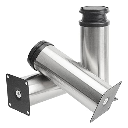 Uotyle 4PCS Adjustable Table Legs 150mm Adjustable Legs For Furniture Stainless Steel Cabinet Table Legs With Screws & Screwdriver - Image 2