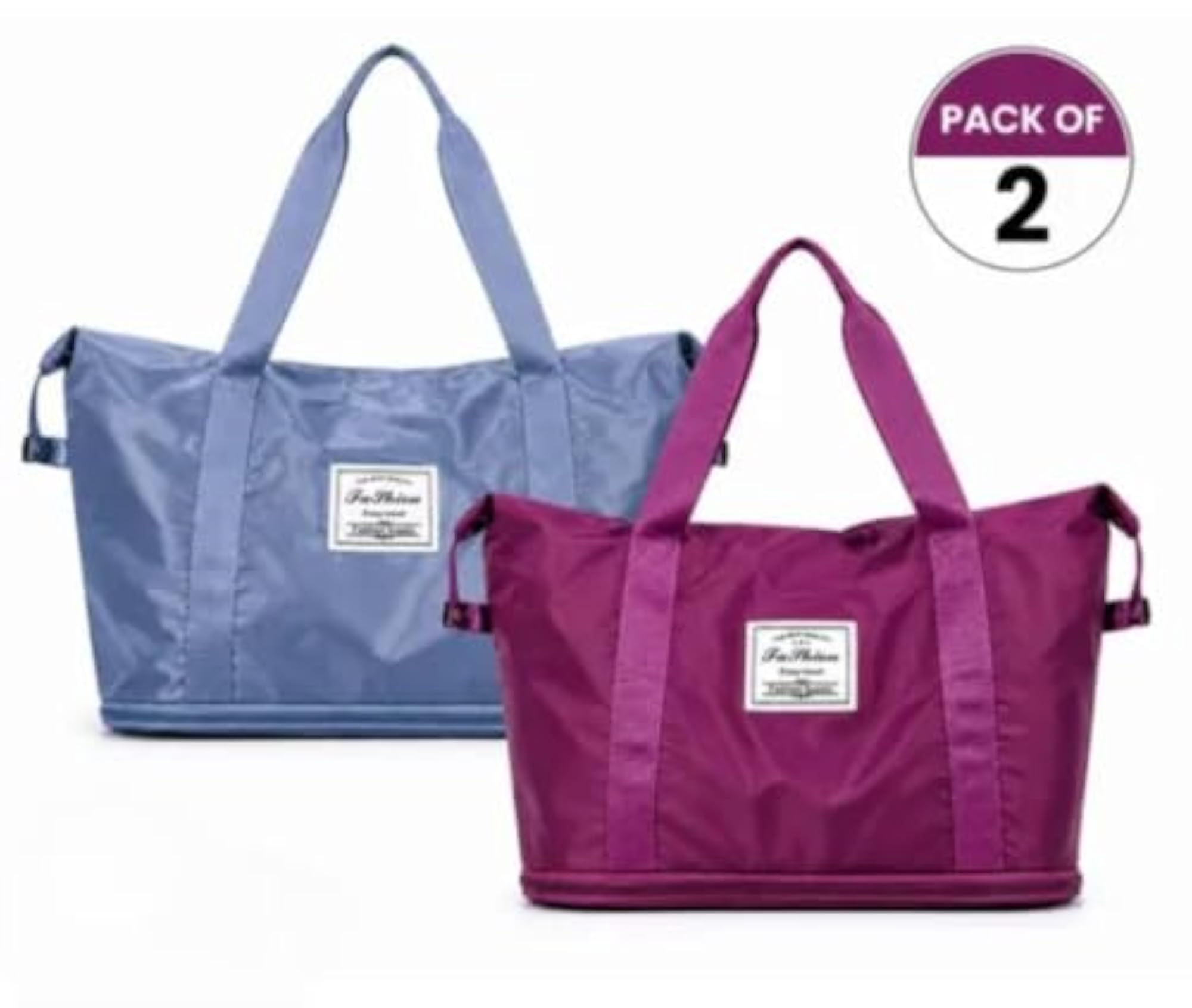 Expandable Travel Duffle Bags for Women, 42L Pack of 2