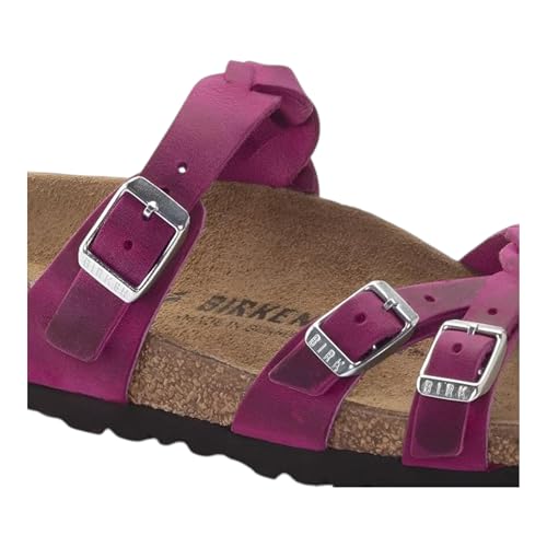 Image of Birkenstock Franca Braided Sandal in Festival Fuchsia Oiled Leather