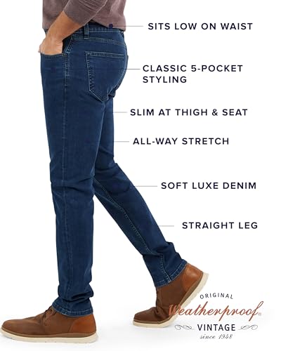 Weatherproof Vintage Mens Jeans Slim Fit - Super-Soft Slim Fit Jeans for Men | Men's Stretch Jean2