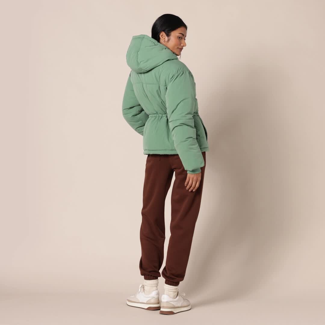 Manteau Femme Doudoune Courte Essentials à Capuche - Femme