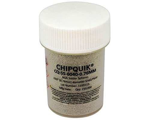 Image of Chip Quik CQ-SS-6040-0.76MM Solder Spheres Sn60 /Pb40 0.76mm diameter 250K Bottle