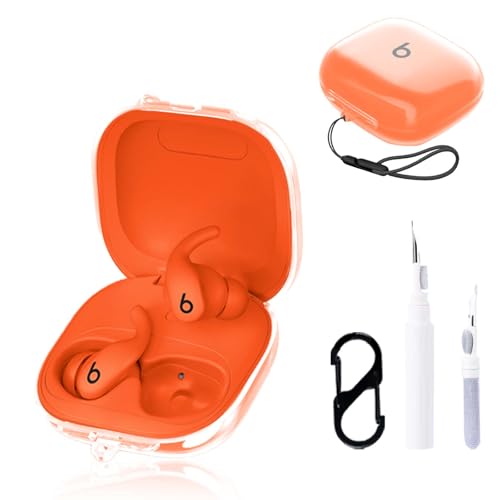 For Beats Powerbeats Fit �p �P�[�X �J�o�[ �yNOUKAJU�z ���C�����X �C���[�z�� TPU �ی�P�[�X �i�J���r�i�t��+�X�g���b�v�t�� �j �����h�~ �L�Y�h�~ �ϏՌ� �����[�d�\ �h�� �h�o (�N���A�I�����W)