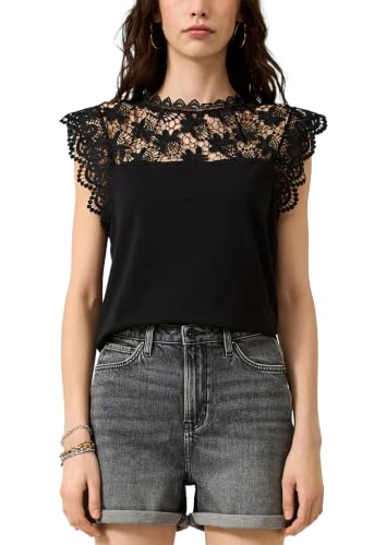 T-Shirt avec Dentelle pour Femme Idéal pour un Look Casual Chic de Bureau