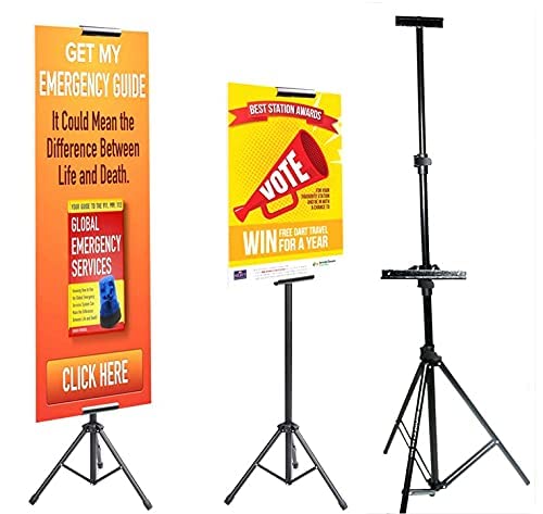 SHOPEE NEW Tripod Poster Stand, Heavy Duty Adjustable Floor
