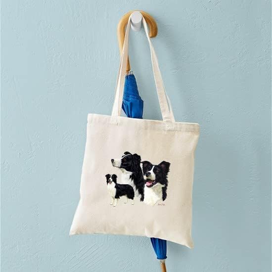 Miniatura 4 de CafePress Border Collie - Bolsa de lona natural, bolsa de compras reutilizable