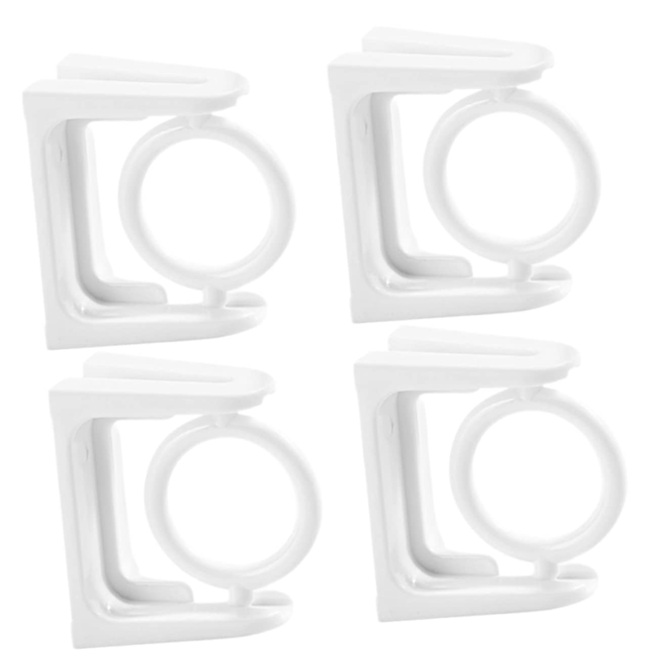 MAGICLULU 5 Set Asta di A Gancio Rotante Sospeso Staffa per Aste per Tende da Trapano Ganci Drappeggiati Ganci per Tende Montato Bianca Plastica 4 Pezzi*5
