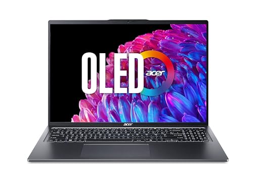 Acer Swift Go 16 OLED (SFG16-72-70AX) Ultrabook/Laptop | 16' 3.2K OLED 120Hz Display | Intel Core Ultra 7 155H | 16 GB RAM | 1 TB SSD | Intel Arc Grafik | Windows 11 | QWERTZ Tastatur | grau