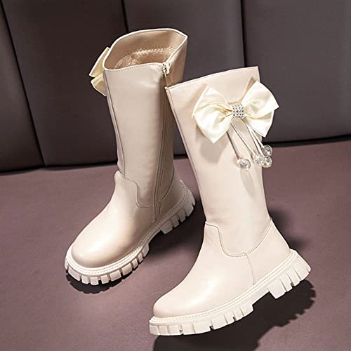 Children Shoes Long Boots High Boots Autumn And Winter New Girl Soft Bottom Leather Boots Girls Soccer Cleats3