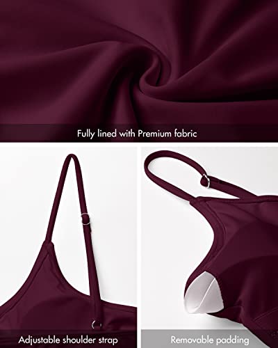 Image of Narecte Sexy One Piece Bathing Suit for Women Tummy Control High Cut One Piece Swimsuit Womens