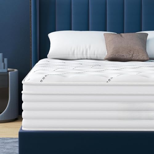 Queblox Matelas 180 x 200 cm, Ressorts ensachés, Fermeté Moyenne