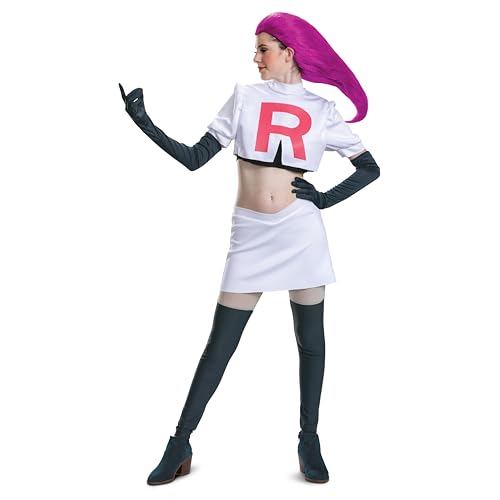 Disfraz Team Rocket Jesse oficial Pokemon Deluxe con peluca miniatura 3