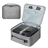 Grekos Projector Carrying Bag,Projector Carrying Case for Accessories,Portable Carrying Bag with Compartment & Adjustable Shoulder Strap for DR.J Professional and QKK Mini Projector (ID:10.4*8.8*5in)