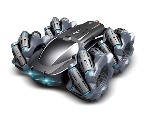 INCLUSSHOP™ Remote Control RC Car 4WD 2.4Ghz Drift Stunt car High Speed Climbing Double Sided 360 Degree Rotating LED Headlight Remote Control Stunt Car 4WD Rock Crawler Drift Cars Toy for Kids