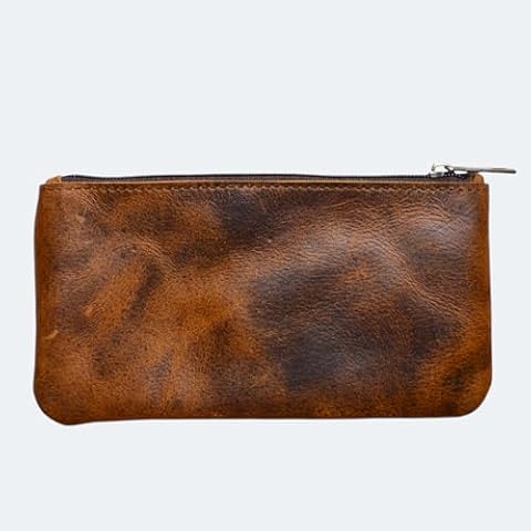 MILITARIA STUFFS Vintage Leather Pencil Case Cover