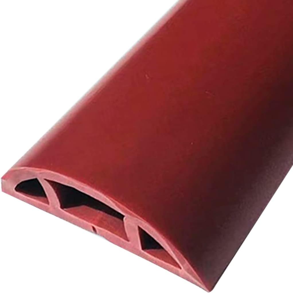 Floor Cord Cover Floor Cord Protector Tan Insulated PVC Soft Floor Cable Protector, Portable Self-Adhesive Cord Management, 3cm Wide Floor Cord Hider for Steps, Wire Organizer