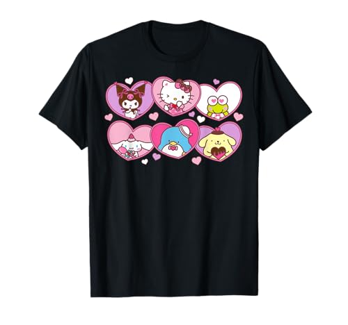 Hello Kitty Valentine's Day Sanrio Characters Heart Frames T-Shirt