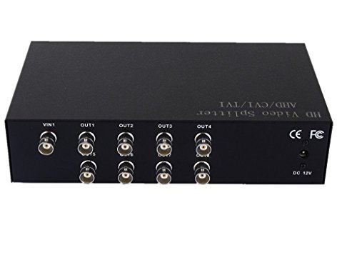BeElion 8Way BNC Coaxl TV CCTV DVR Composite Video 1 in to 8 Out Ports Switch Splitter Amplifier Box, AHD/CVI/TVI Camera