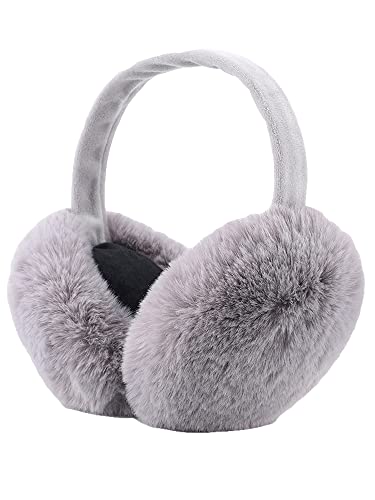 Avilego Winter Fleece Furry Ear Warmers Earmuffs Foldable Earmuffs For Cold Weather #TOP4