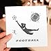 3dRose Football, Soccer. Goalkeeper Catches Ball. Sign Football. Grey, White - Greeting Card, 6 by 6-inch (gc_281078_5)